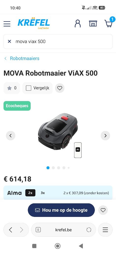 Robotmaaier, Nieuw, Ophalen of Verzenden, Meer dan 25 cm, Met regensensor