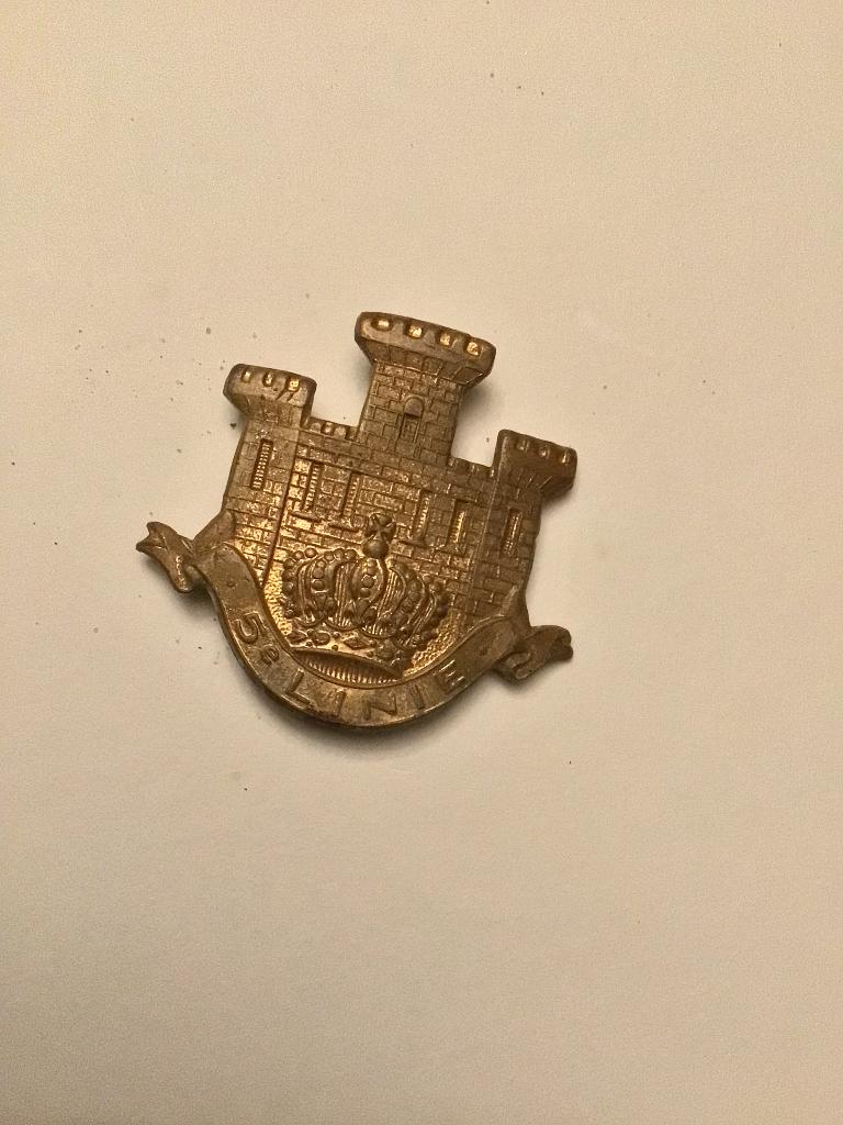 Baret insigne embleem 5de linie Leger, Verzamelen, Ophalen of Verzenden