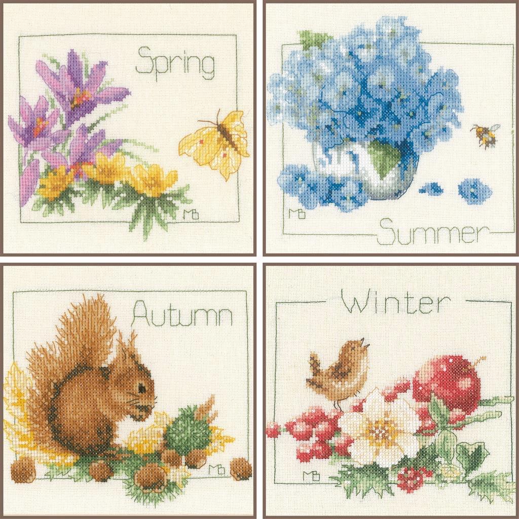 borduurpakket marjolein bastin, vier jaargetijden (nog 1x!), Hobby en Vrije tijd, Verzenden, Nieuw, Handborduren, Borduurpakket