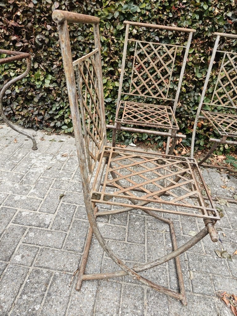 tuinstoelen, Tuin en Terras, Ophalen, Gebruikt, Metaal, Inklapbaar