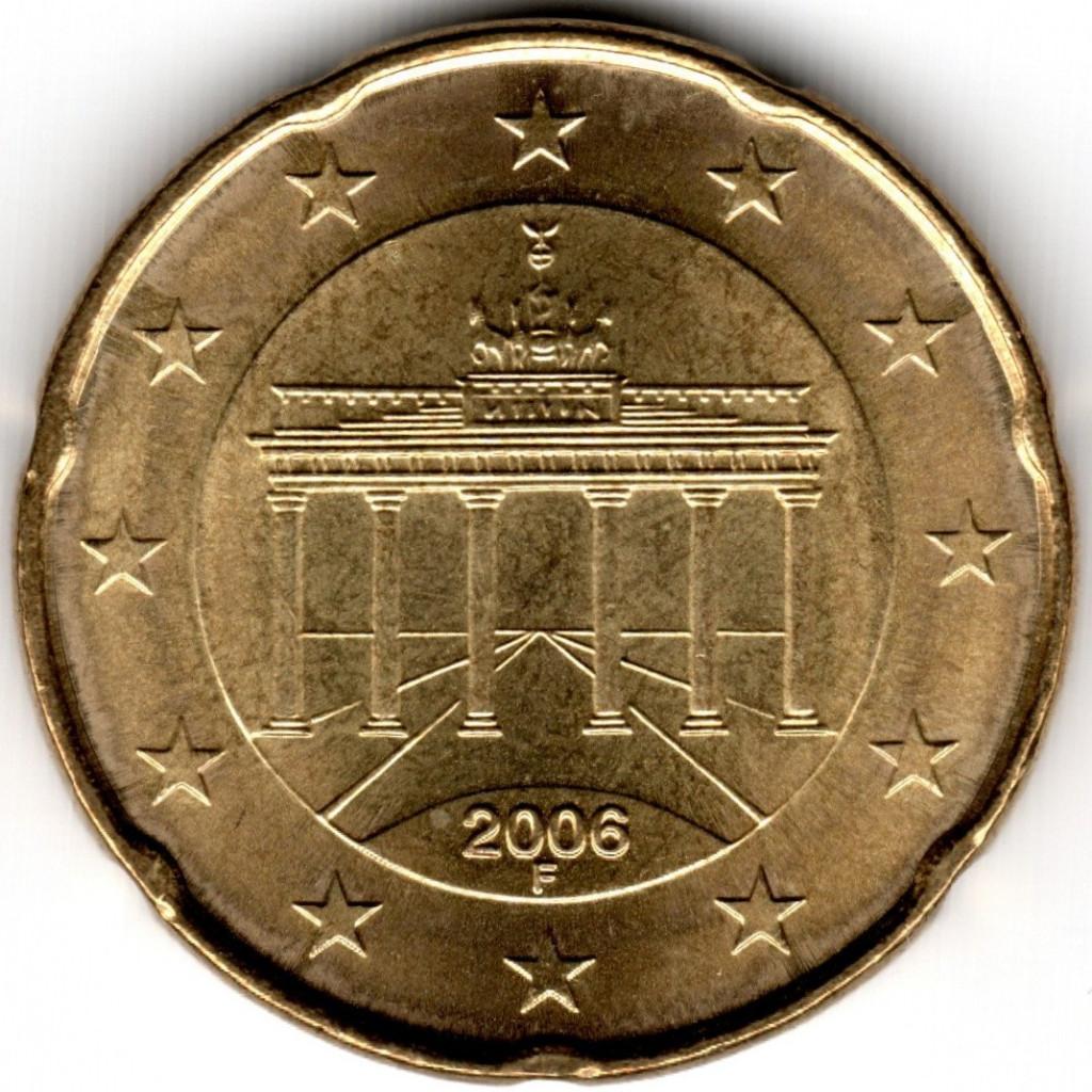 Duitsland : 20 Cent 2006 F Stuttgart  KM#211  Ref16175, Postzegels en Munten, Munten | Europa | Euromunten, Ophalen of Verzenden