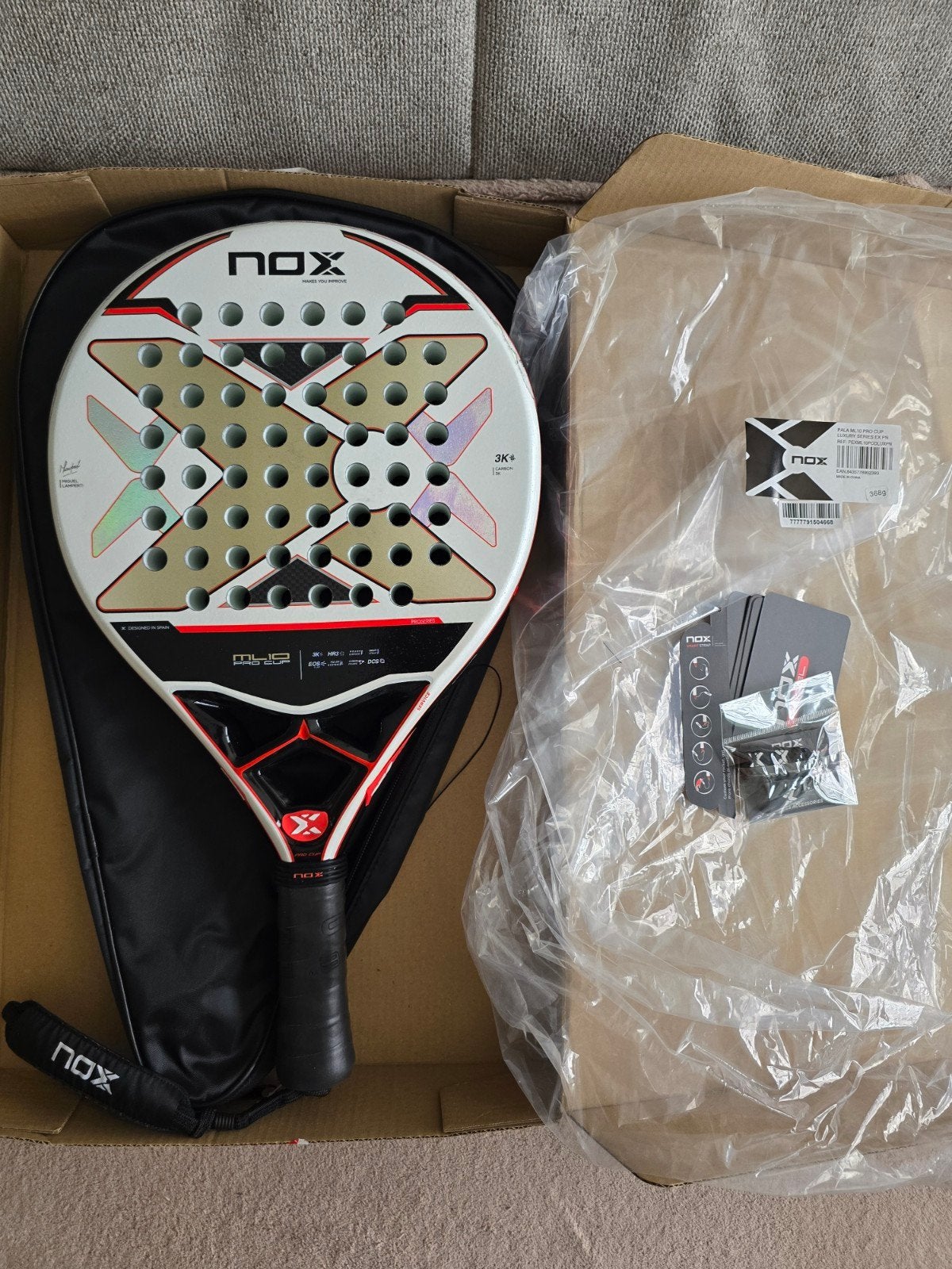 Nox ML10 Pro Cup Luxury 3K, Enlèvement, Comme neuf, Raquette de padel