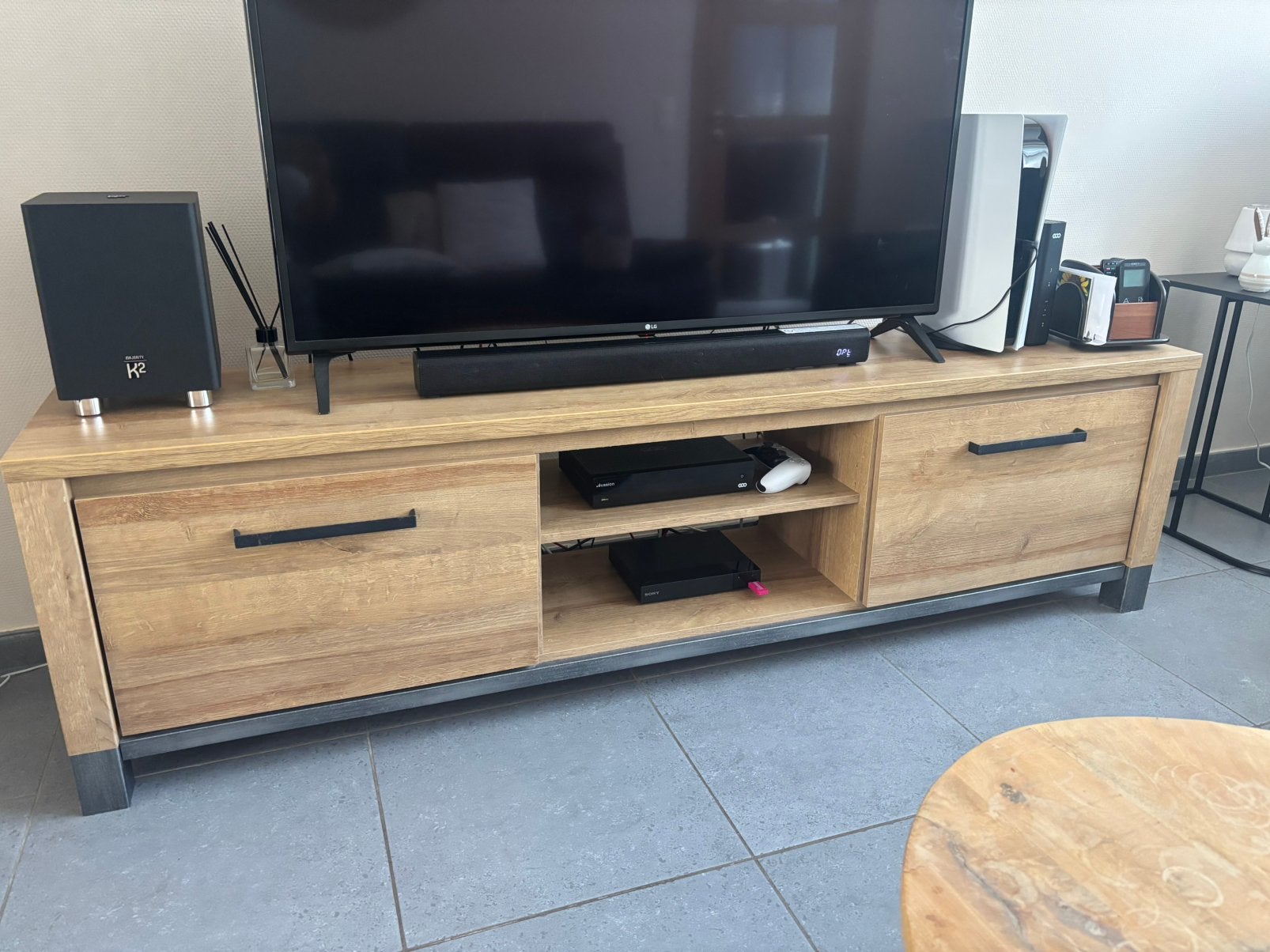 Meuble tv, Teck, Moins de 100 cm, 150 à 200 cm, Enlèvement