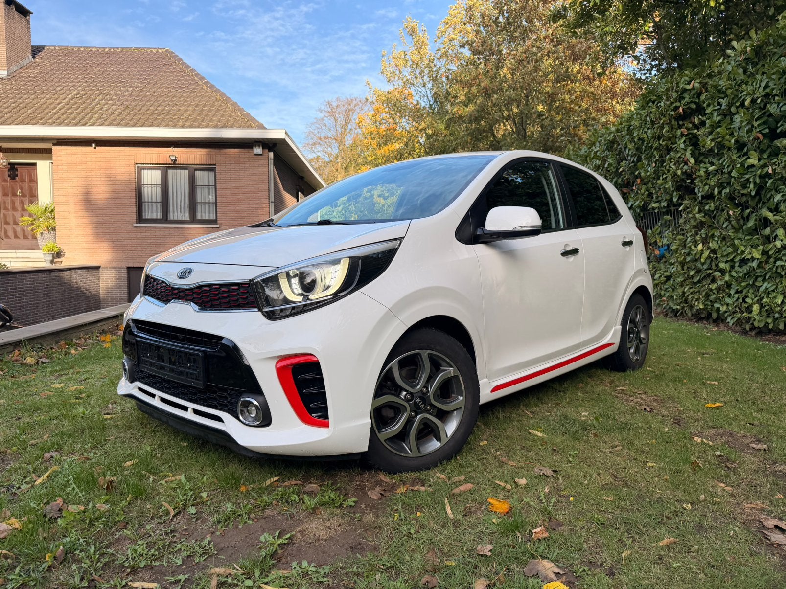 KIA PICANTO 1.0i GT-LINE | GPS | 54.237 KM, Auto's, Automaat, Zwart, LED dagrijverlichting, Wit