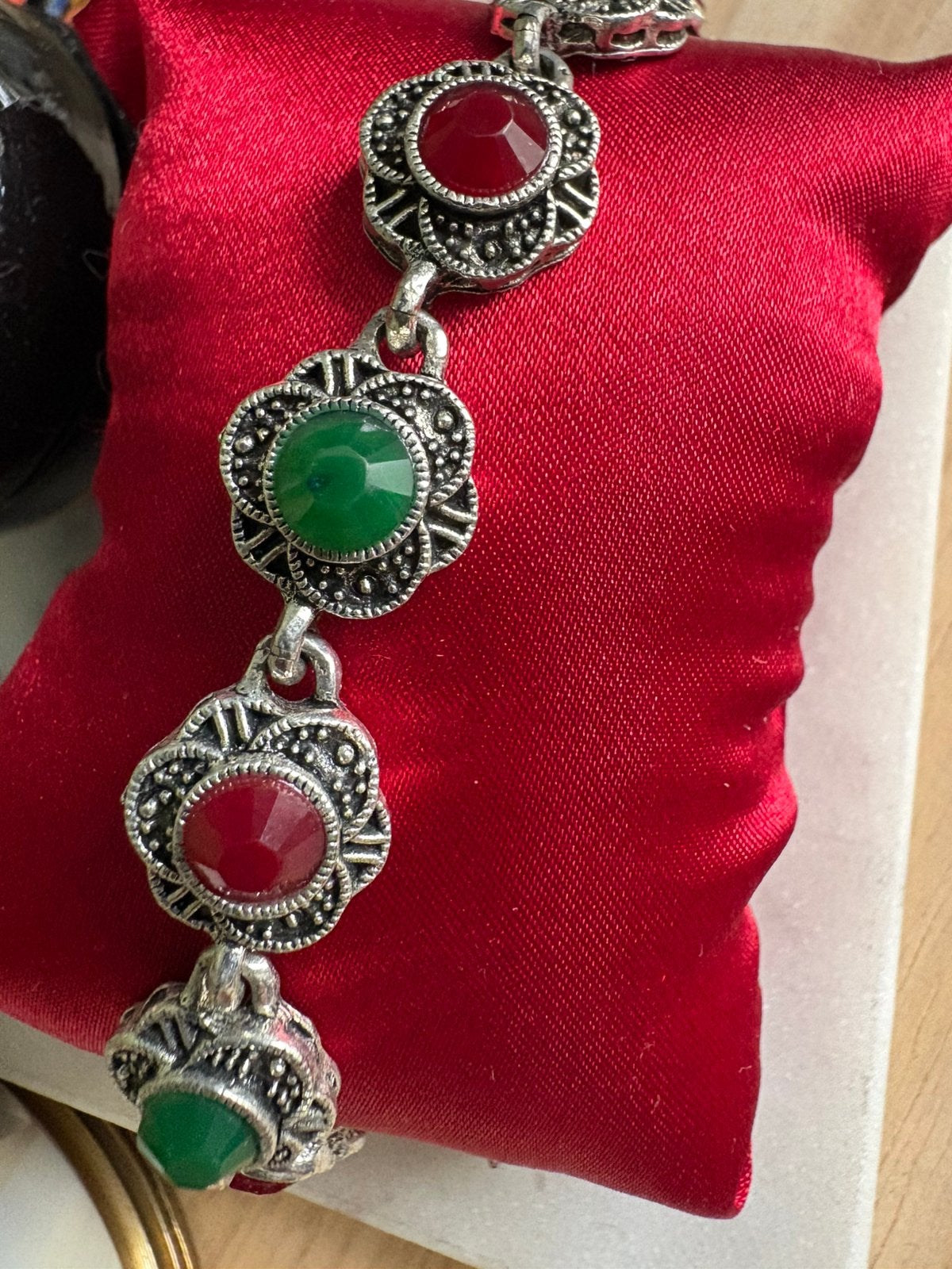 Superbe bracelet argenté marcassites, Bijoux, Sacs & Beauté, Bracelets, Envoi, Comme neuf, Argent, Argent