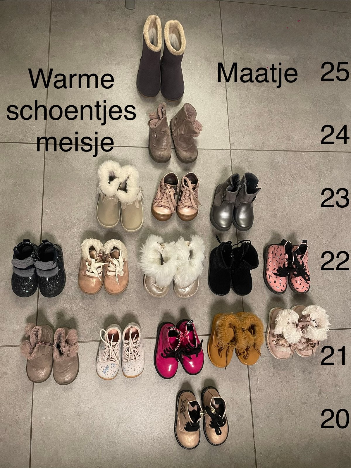 Winter, herfst schoentjes maatjes 20-25 meisje, Ophalen, Zo goed als nieuw, Meisje