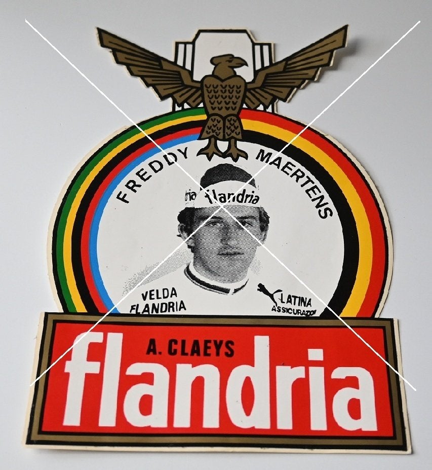 Flandria Freddy Maertens A. Claeys/Autocollant, Enlèvement ou Envoi, Utilisé, Affiche, Image ou Autocollant