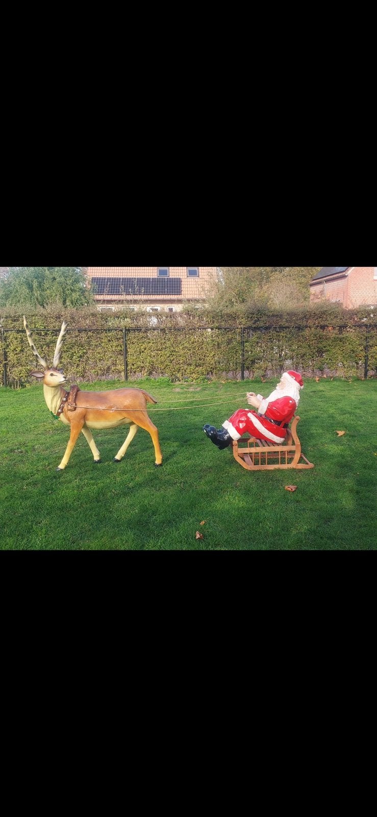 Kerstman met rudolf in polyester, Collections, Enlèvement ou Envoi, Neuf