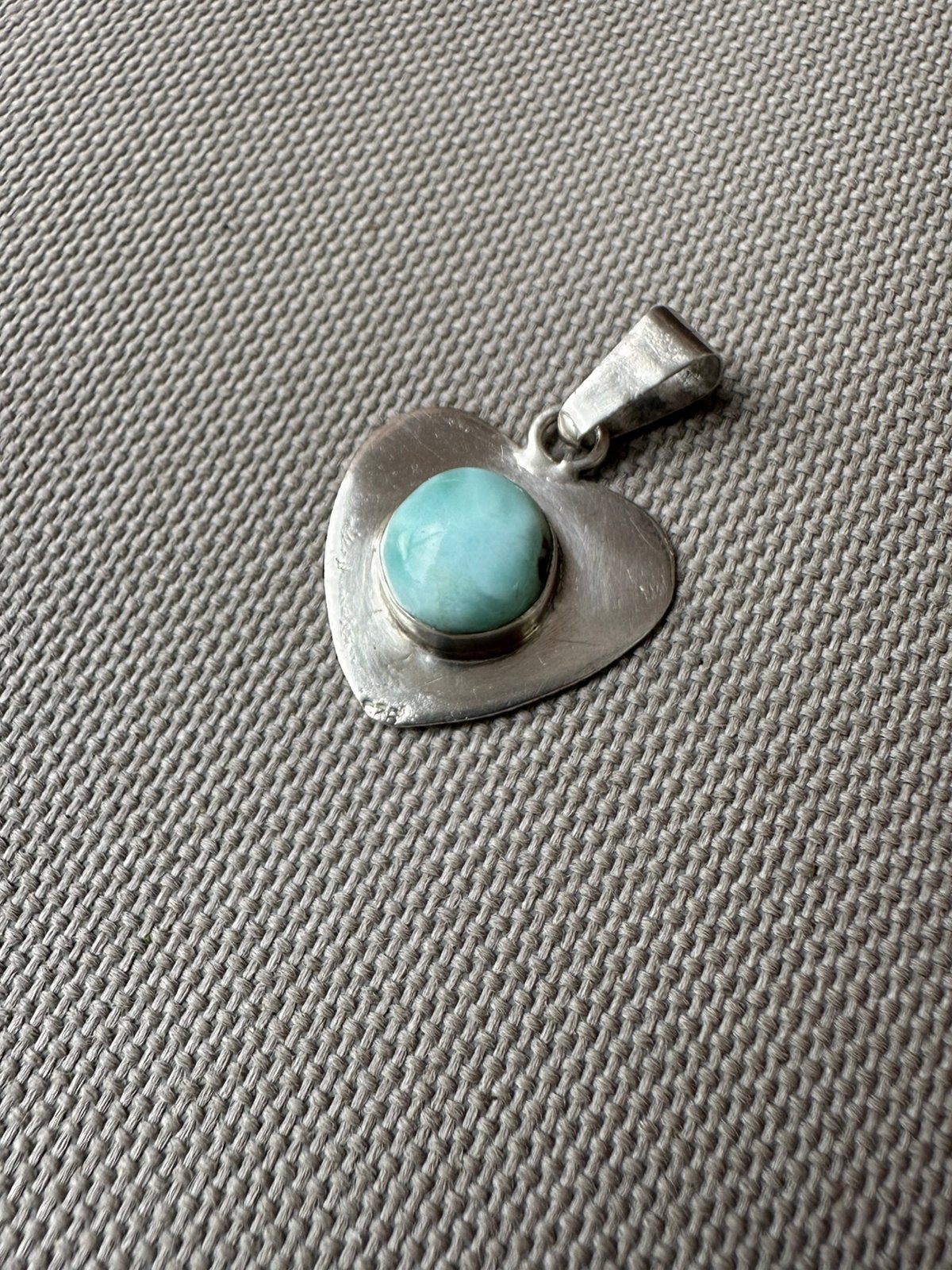 Pendentif en argent avec larimar, Bijoux, Sacs & Beauté, Enlèvement ou Envoi, Comme neuf, Argent, Argent