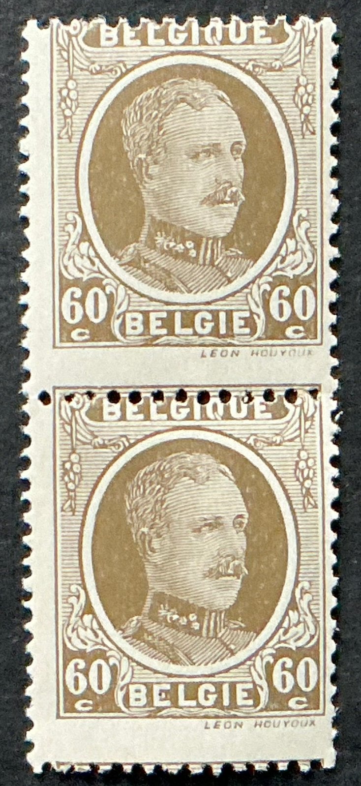 LOT 702.OBP: 255c-Cu.HOUYOUX.Tanding verschoven. Paar. MNH., Postzegels en Munten, Koninklijk huis, Orginele gom, Ophalen of Verzenden