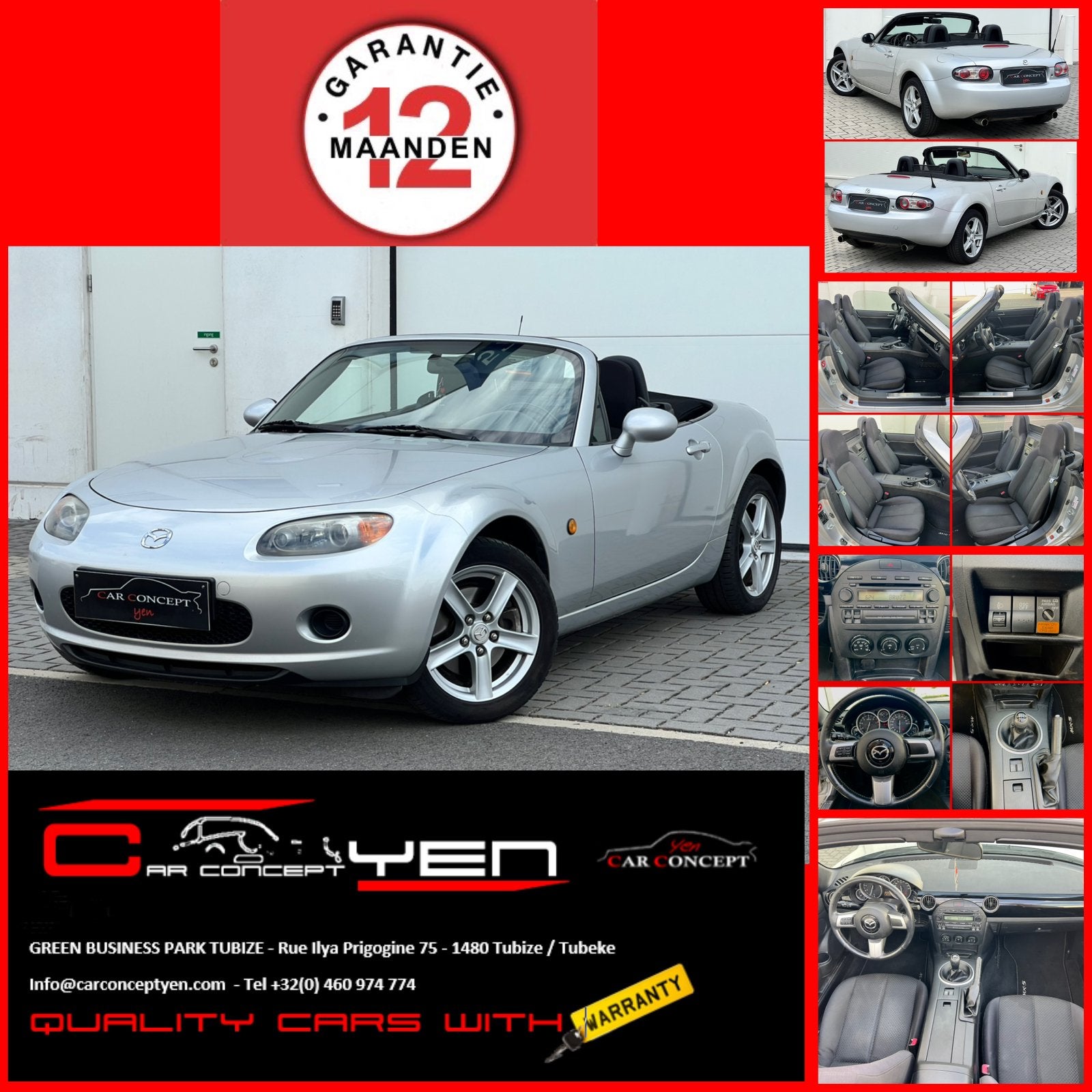 Mx5 NC 1.8i*Nouv.Embrayage*Grand entretien*12 mois garantie, Argent ou Gris, Achat, 174 g/km, 93 kW