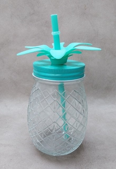 Verre à Cocktail - Paille & Couvercle – Ambiance Tropicale, Enlèvement ou Envoi, Neuf, Autres types