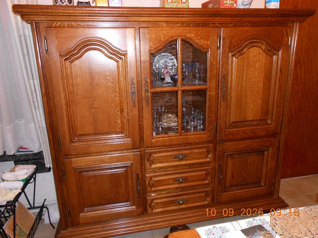 Massief eiken kast, Antiek en Kunst, Ophalen