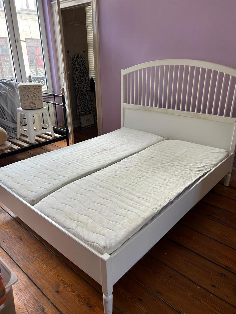 Lit 160cm, Enlèvement ou Envoi, Comme neuf, Bois