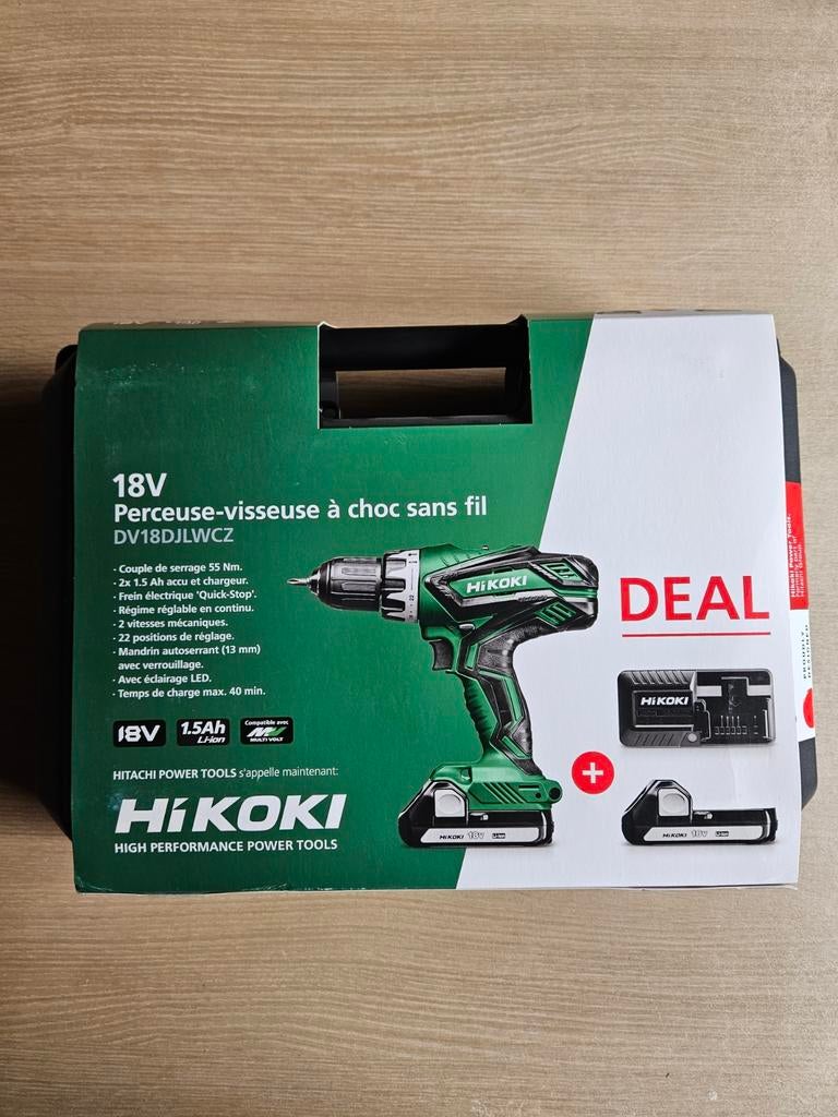 Perceuse à percussion sans fil Hikoki 18v neuve dans un coff, Bricolage & Construction, Enlèvement