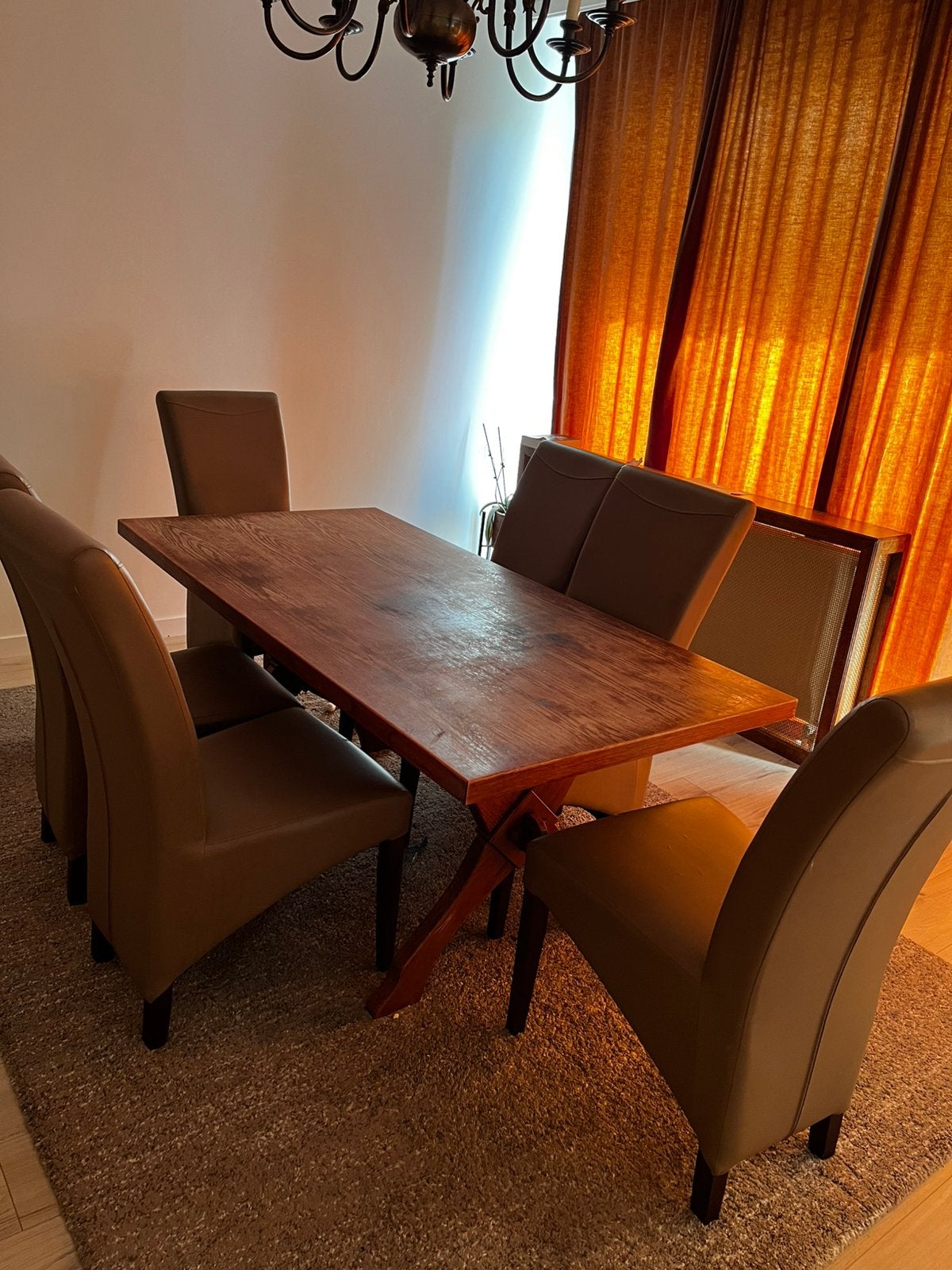Eettafel en 6 stoelen, Huis en Inrichting, Ophalen, Zo goed als nieuw