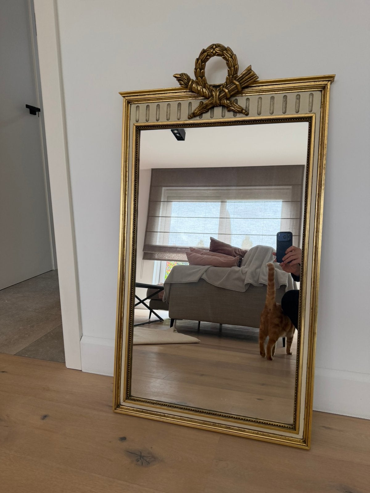 Prachtige Vintage Wandspiegel, Ophalen, Rechthoekig