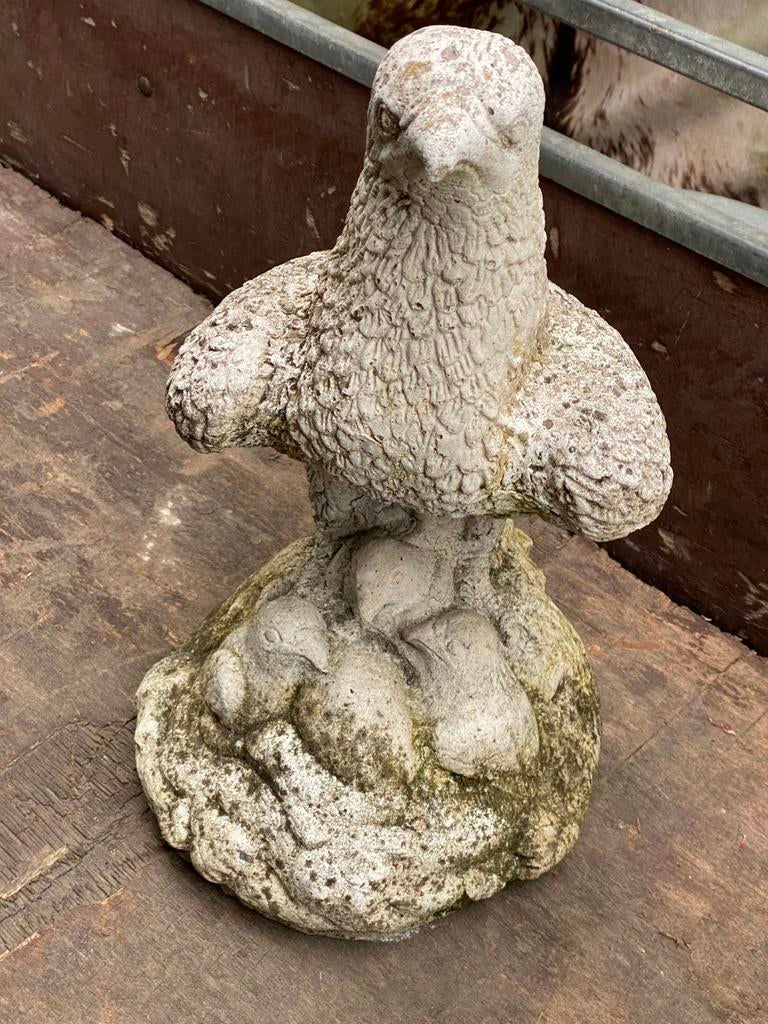 Mooi tuinbeeld van een roofvogel, Ophalen, Gebruikt, Beton, Dierenbeeld