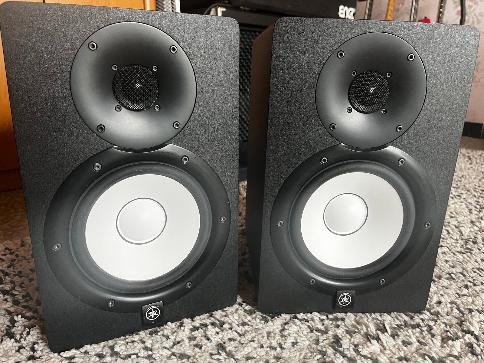 Paire de moniteurs de studio Yamaha HS7, couleur menthe, Enlèvement ou Envoi, Comme neuf, Moniteur(ampli)