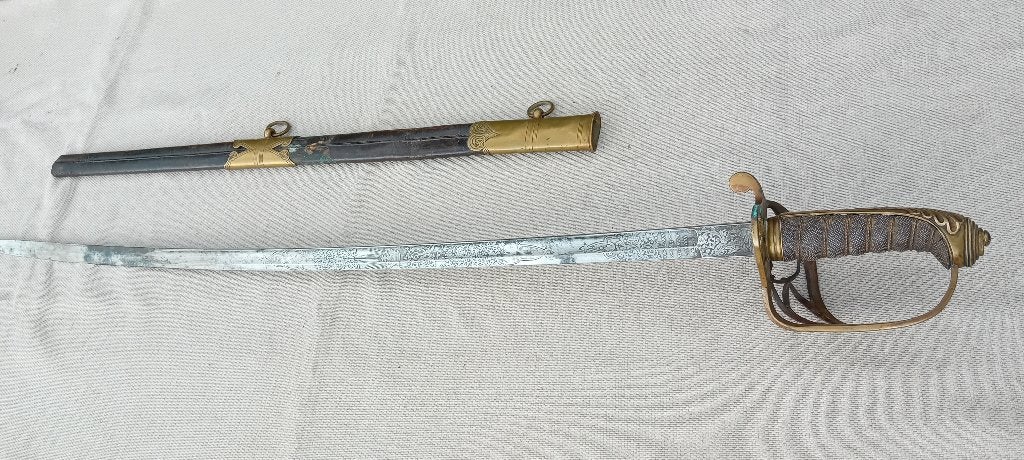 Sabre anglais du XIXe siècle J & G LINNEY London, Collections, Objets militaires | Général, Armée de terre, Enlèvement ou Envoi