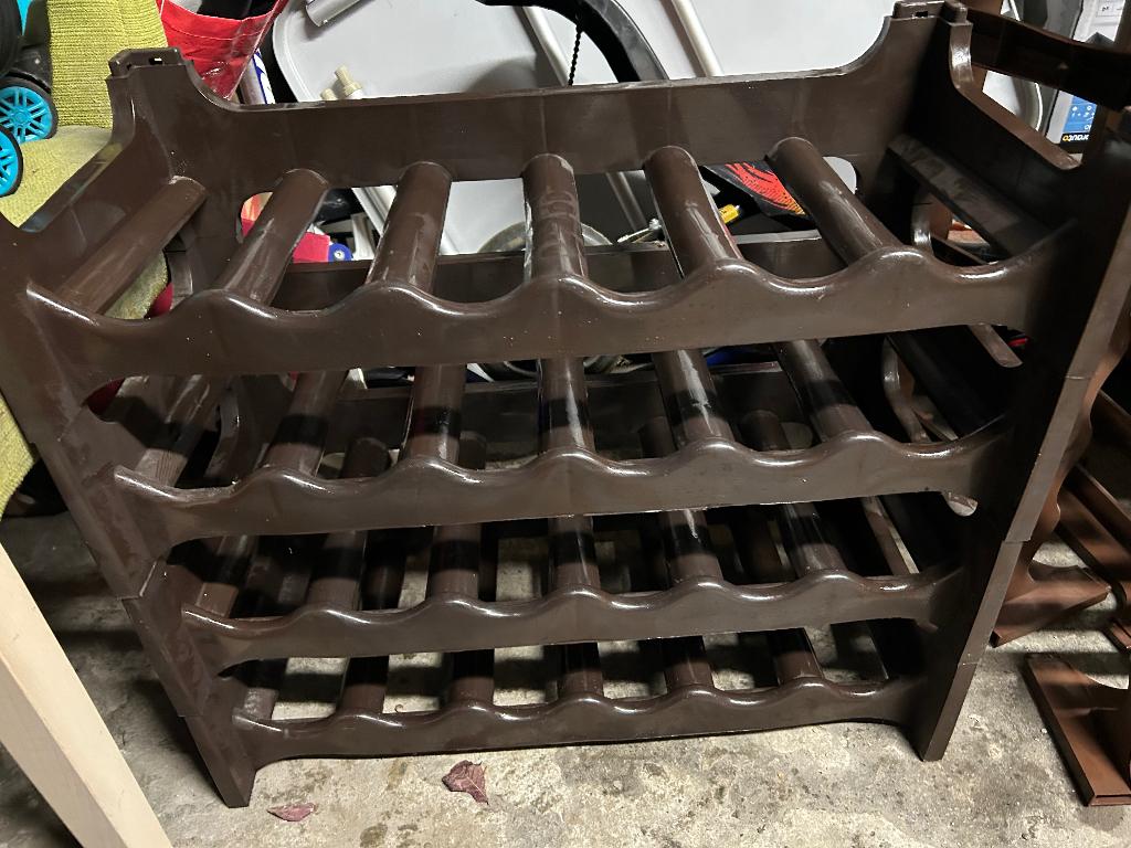 Wijnrek plastiek 4 stuks elk 6 flessen, Huis en Inrichting, Ophalen, Kunststof, Gebruikt, 50 tot 75 cm