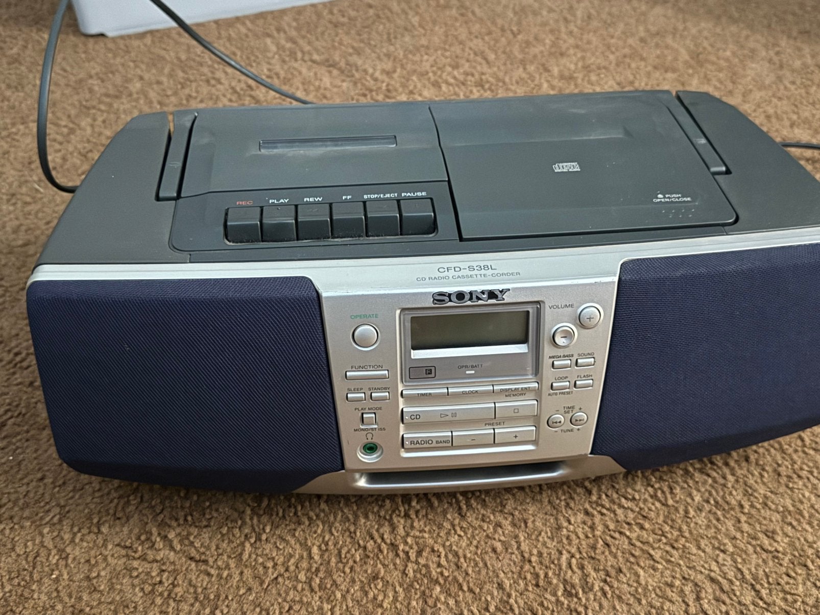 Sony CFD-S38L radio / CD / cassettespeler, Ophalen, Zo goed als nieuw, Radio