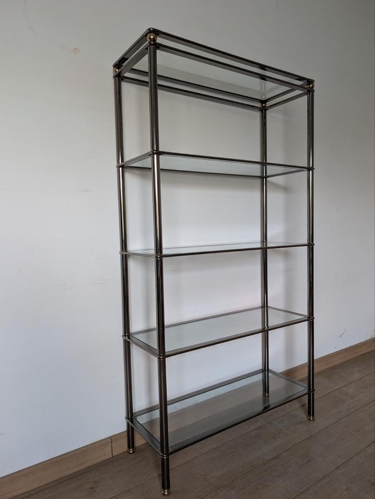 Vintage wandrek, Huis en Inrichting, Ophalen, Met plank(en), Gebruikt, Glas