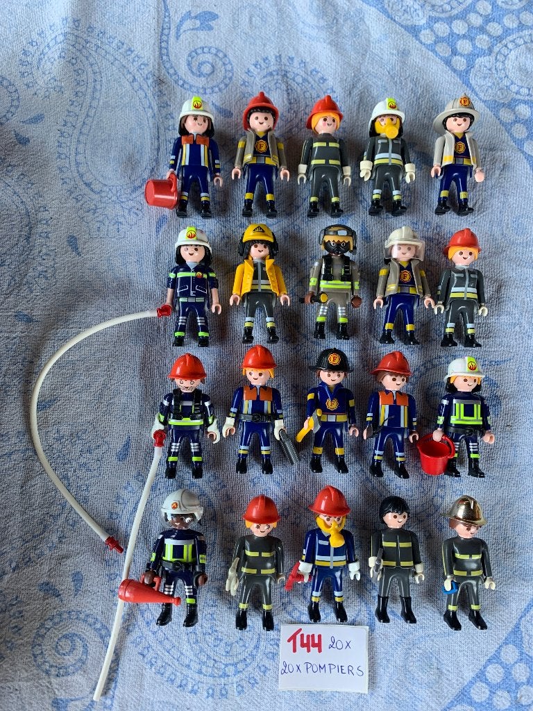 PLAYMOBIL: T44: 20 BRANDWEERLIEDEN, Losse onderdelen, Ophalen of Verzenden, Zo goed als nieuw, City action