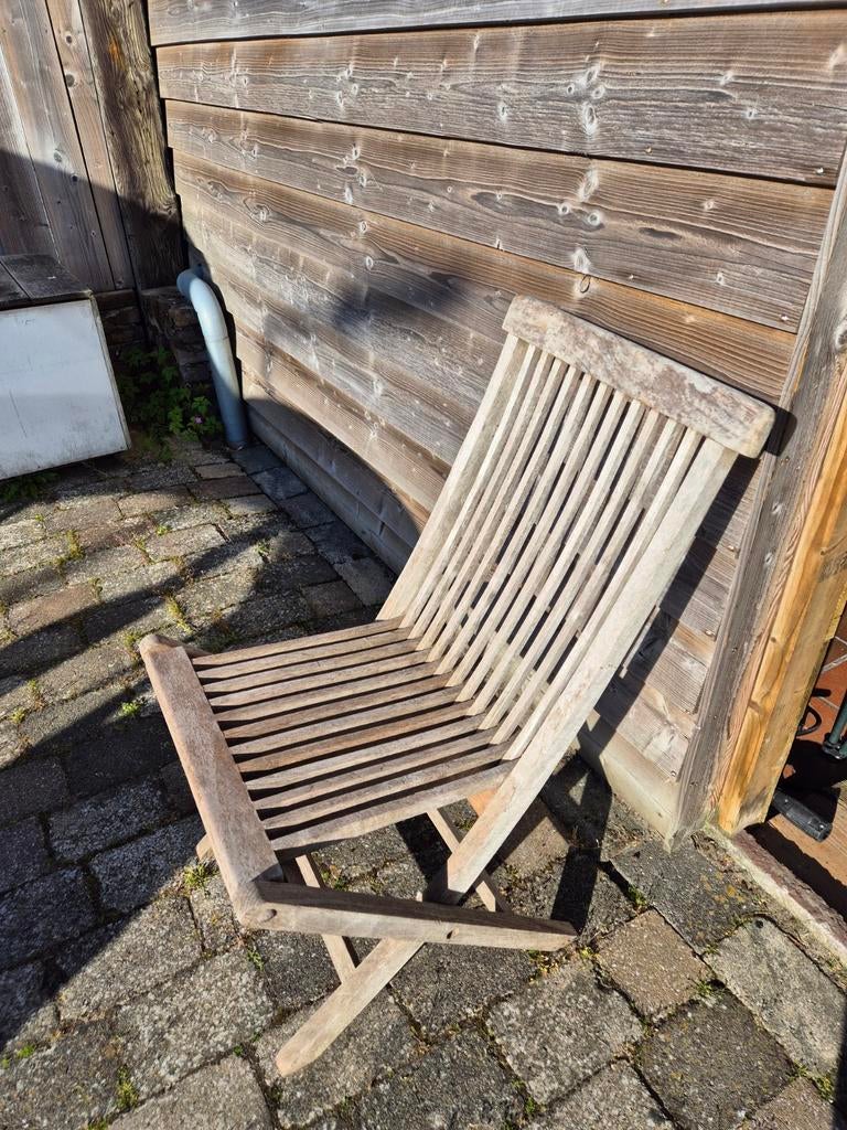 Teaken tuinstoelen., Jardin & Terrasse, Chaises de jardin, Enlèvement, Pliant