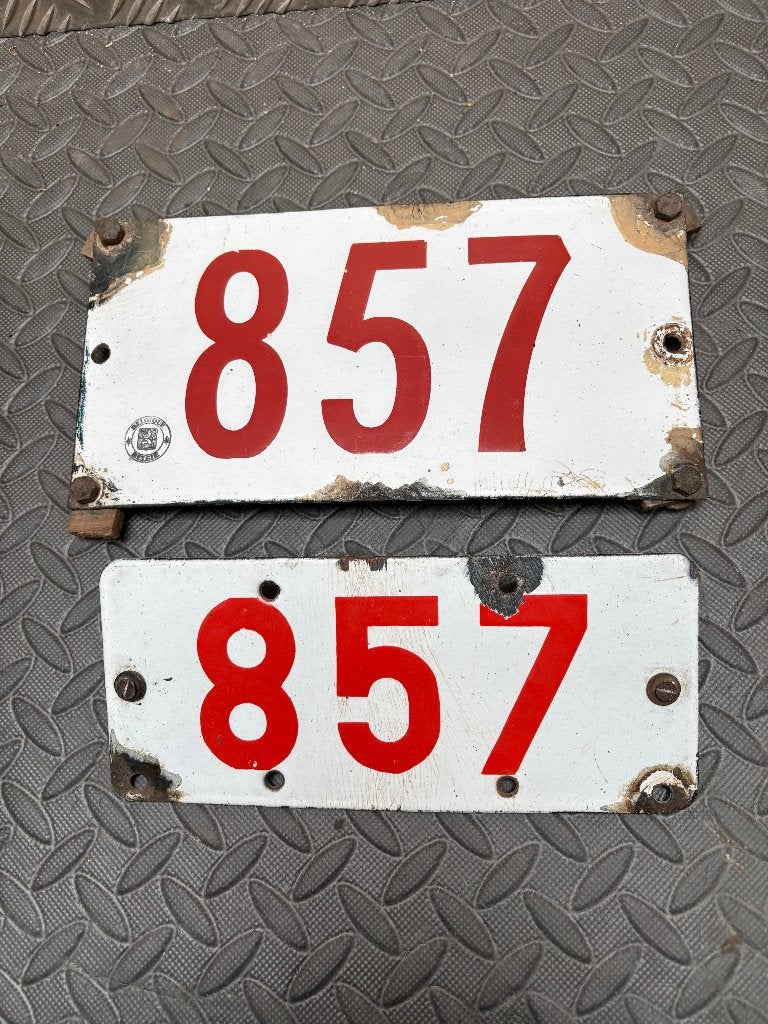 Oude Belgische kentekens 1928, Verzenden, Gebruikt