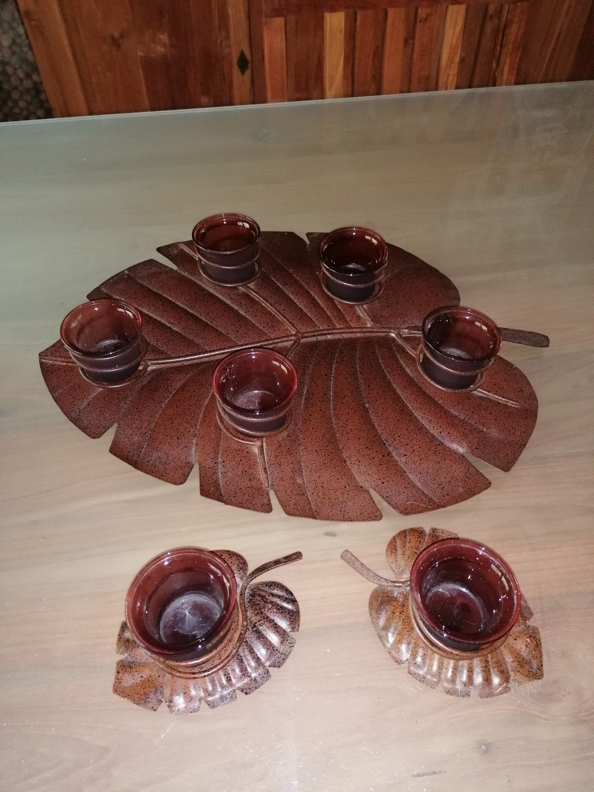 decoratieve kaarsenhouder, Ophalen, Bruin, Overige merken, Glas