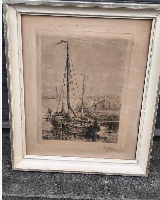 Gravure signe h seghers, Ophalen of Verzenden, Gravure