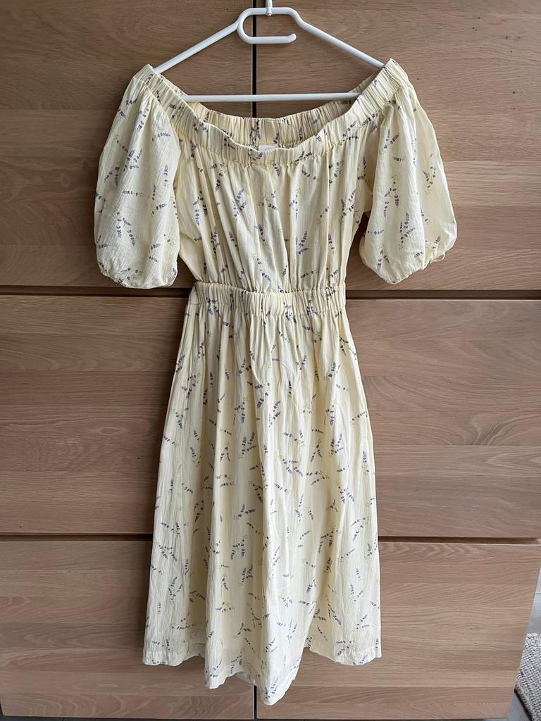 Robe à épaules dénudées H&M, Vêtements | Femmes, Taille 36 (S), Comme neuf, Sous le genou, Jaune
