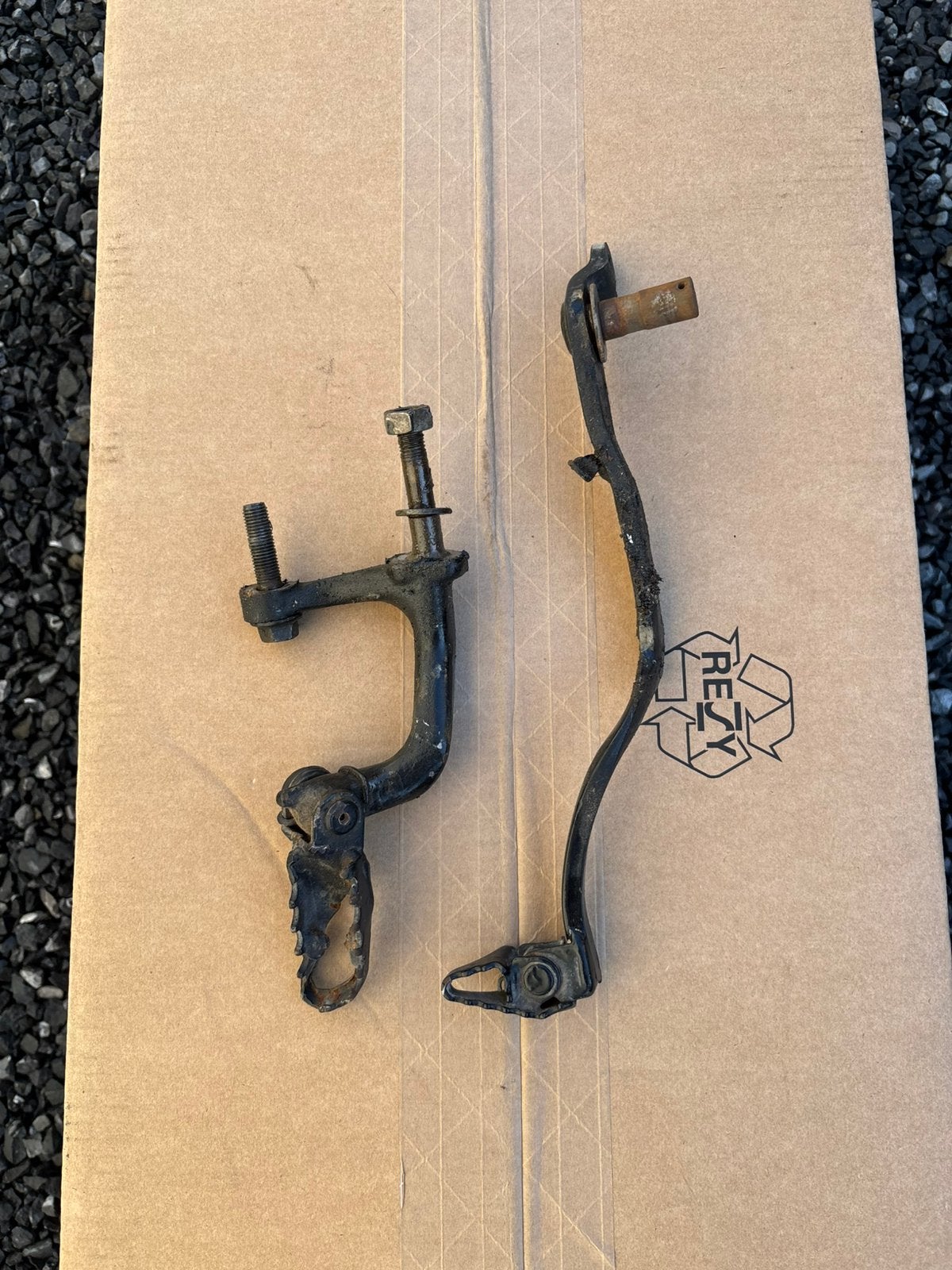 Pédale de frein + repose pieds gauche pour honda xr 600, Motos, Enlèvement ou Envoi