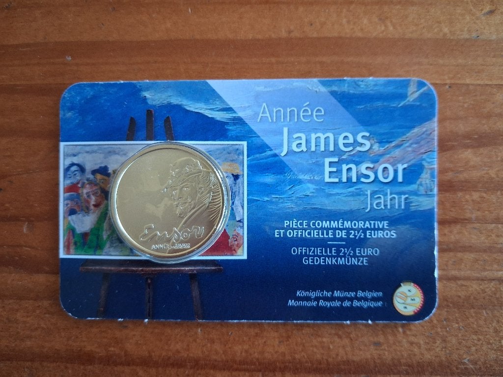 James Ensor herdenkingsmunt van €2,50, Postzegels en Munten, Ophalen