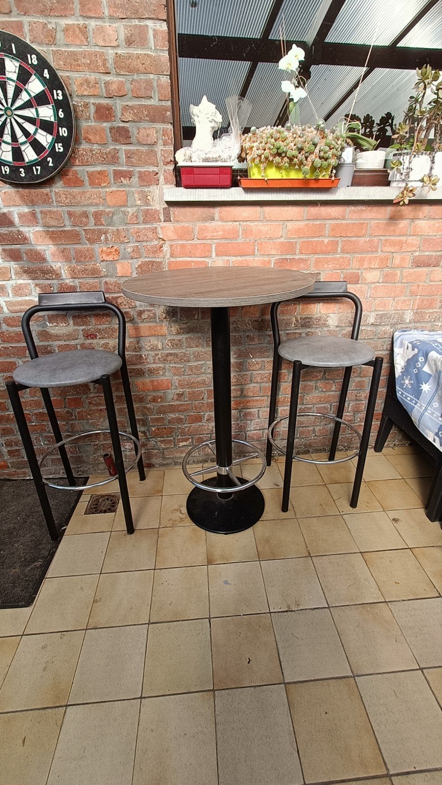 bar tafel met 4 bar stoelen, Maison & Meubles, Enlèvement, Utilisé
