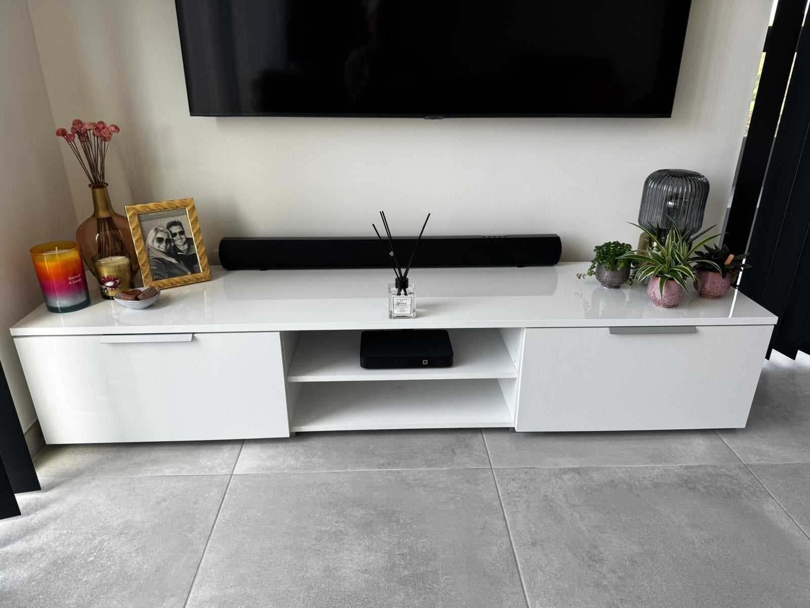 Tv meubel wit hoogglans, Huis en Inrichting, Ophalen, Zo goed als nieuw