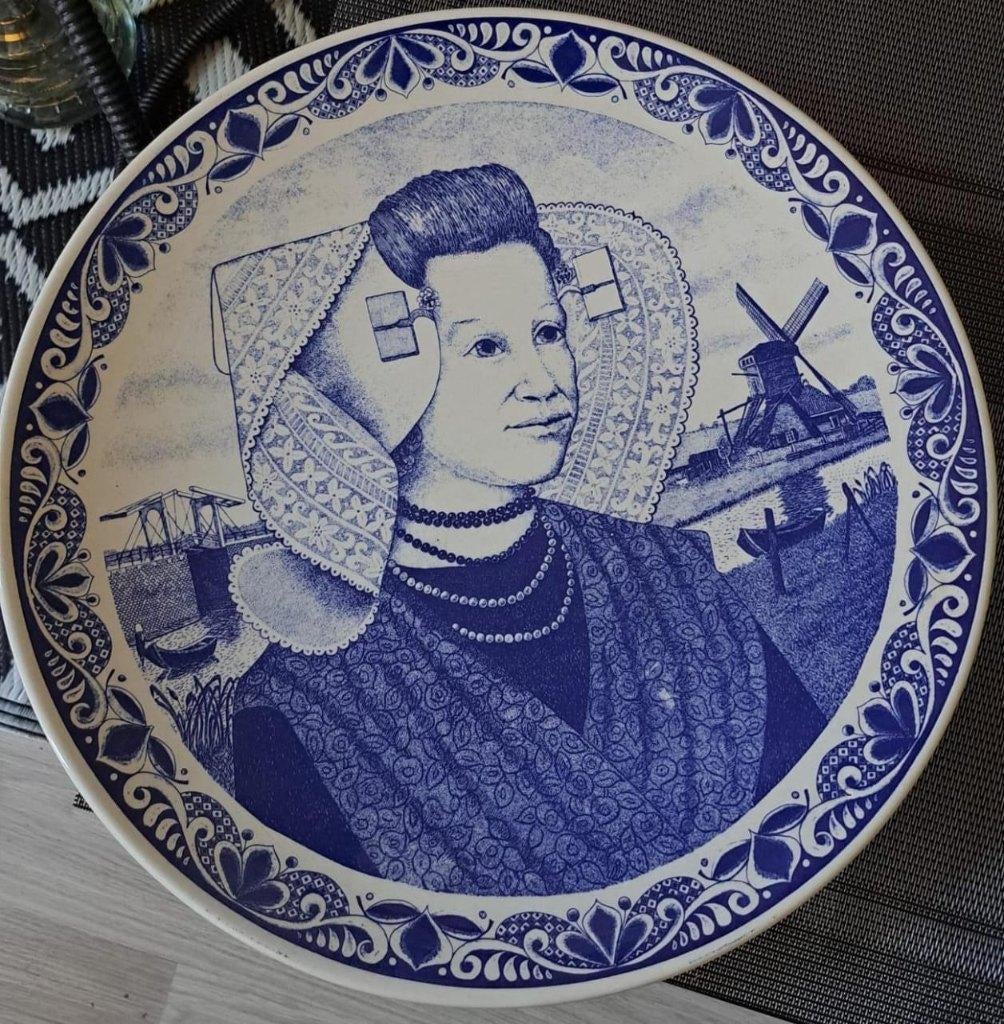 Delfts Blauw Chemfeka groot wandbord, Ophalen