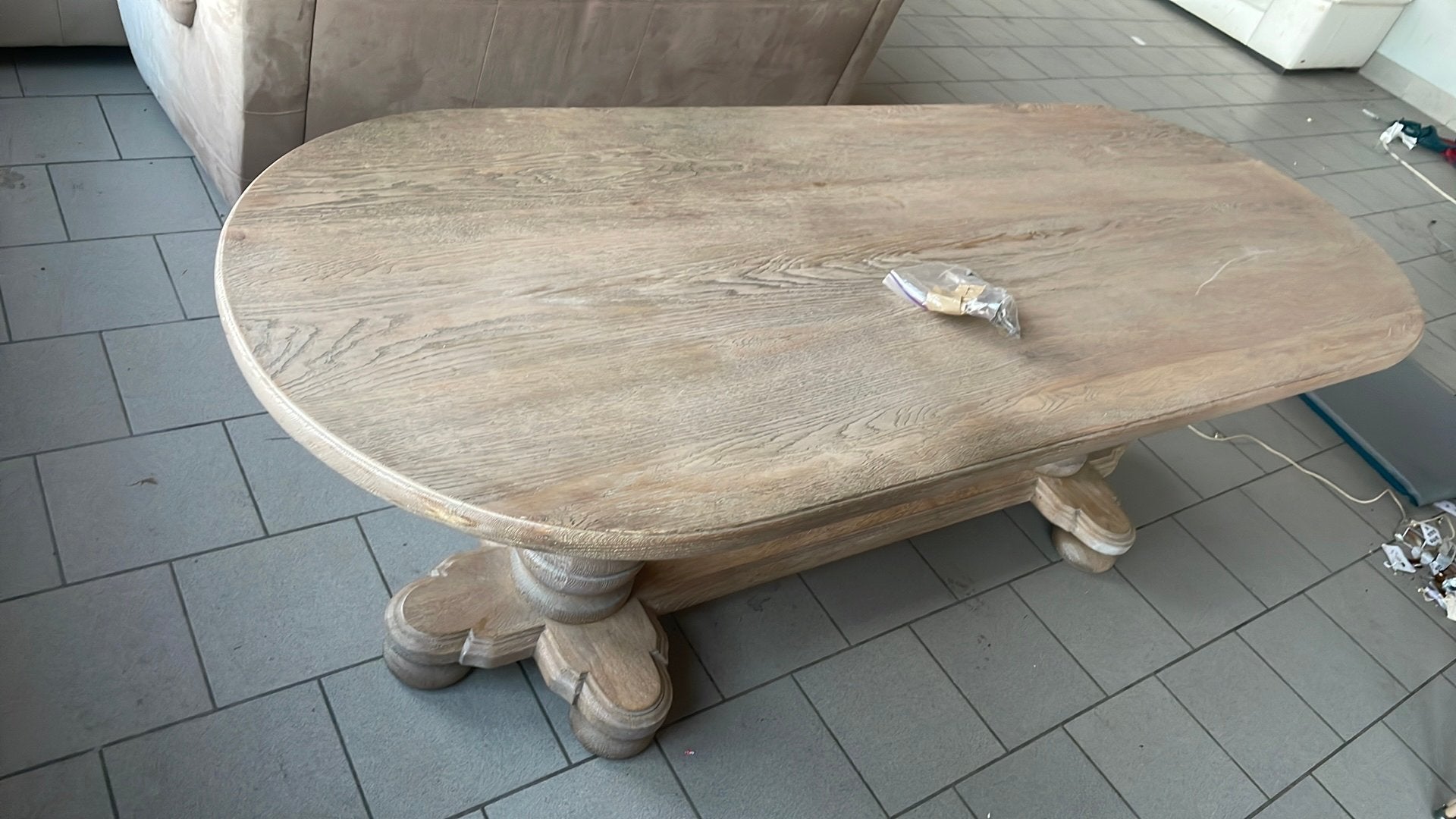 Eiken houten antieke tafel, Ophalen