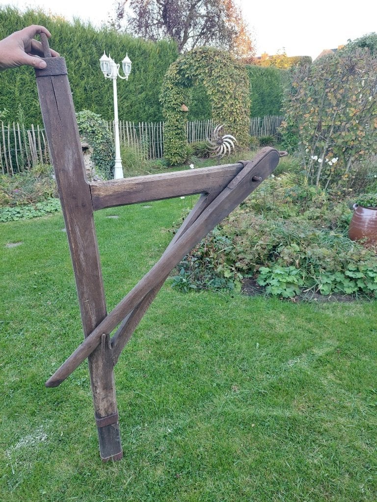 antieke schouwbalk uit Vlaamse boerderij, Ophalen