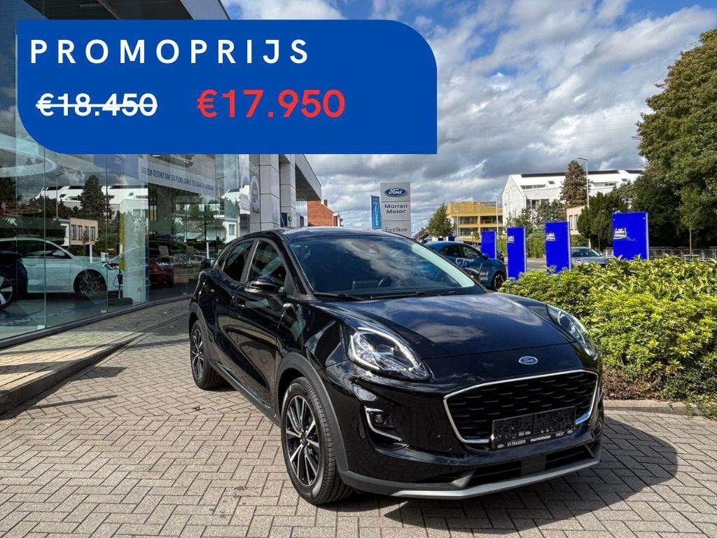 Ford Puma Titanium MHEV Ecoboost 125PK OC3340 *39281*, Auto's, Zwart, Parkeersensor, Zwart, Handgeschakeld