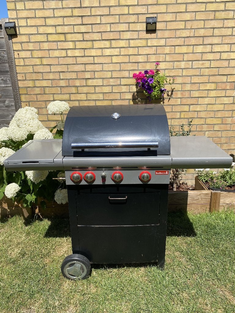 gasbarbecue, Ophalen, Gebruikt, Barbecoock