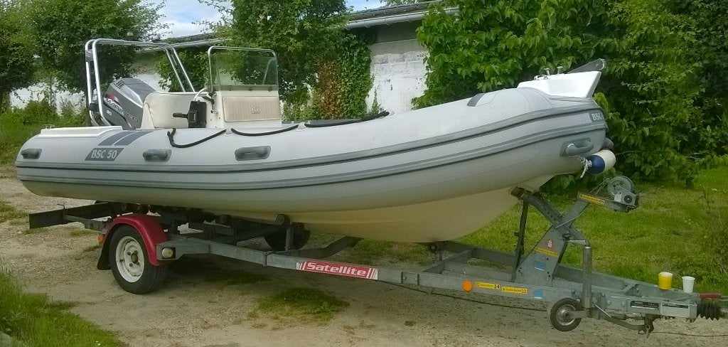 B.S.C Colzani 5.0 met Mercury/Mariner 90pk, Watersport en Boten, Rubberboten, Gebruikt, 5 m, Zonnedek, Mercury