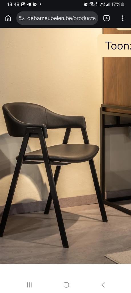 Set van 4 eetkamerstoelen ARCA - Zwart, Huis en Inrichting, Stoelen, Ophalen, Overige materialen, Zwart, Nieuw