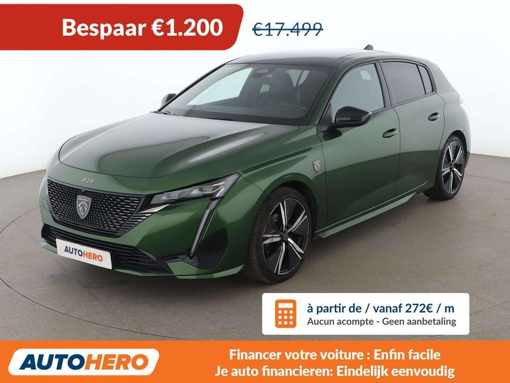 Peugeot 308 1.2 PureTech GT (bj 2022, automaat), Gebruikt, 1199 cc, Leder, 96 kW