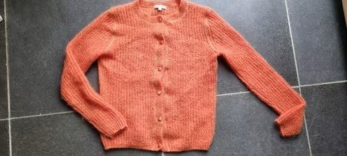 oranje wollen trui / vest van Gigue maat 36 of Smal, Kleding | Dames, Gigue, Oranje, Ophalen of Verzenden, Zo goed als nieuw