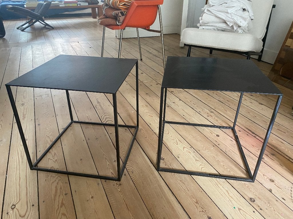 Paire de tables d’appoint en métal noir AM PM La Redoute, Maison & Meubles, Tables | Tables de salon, Enlèvement, Métal