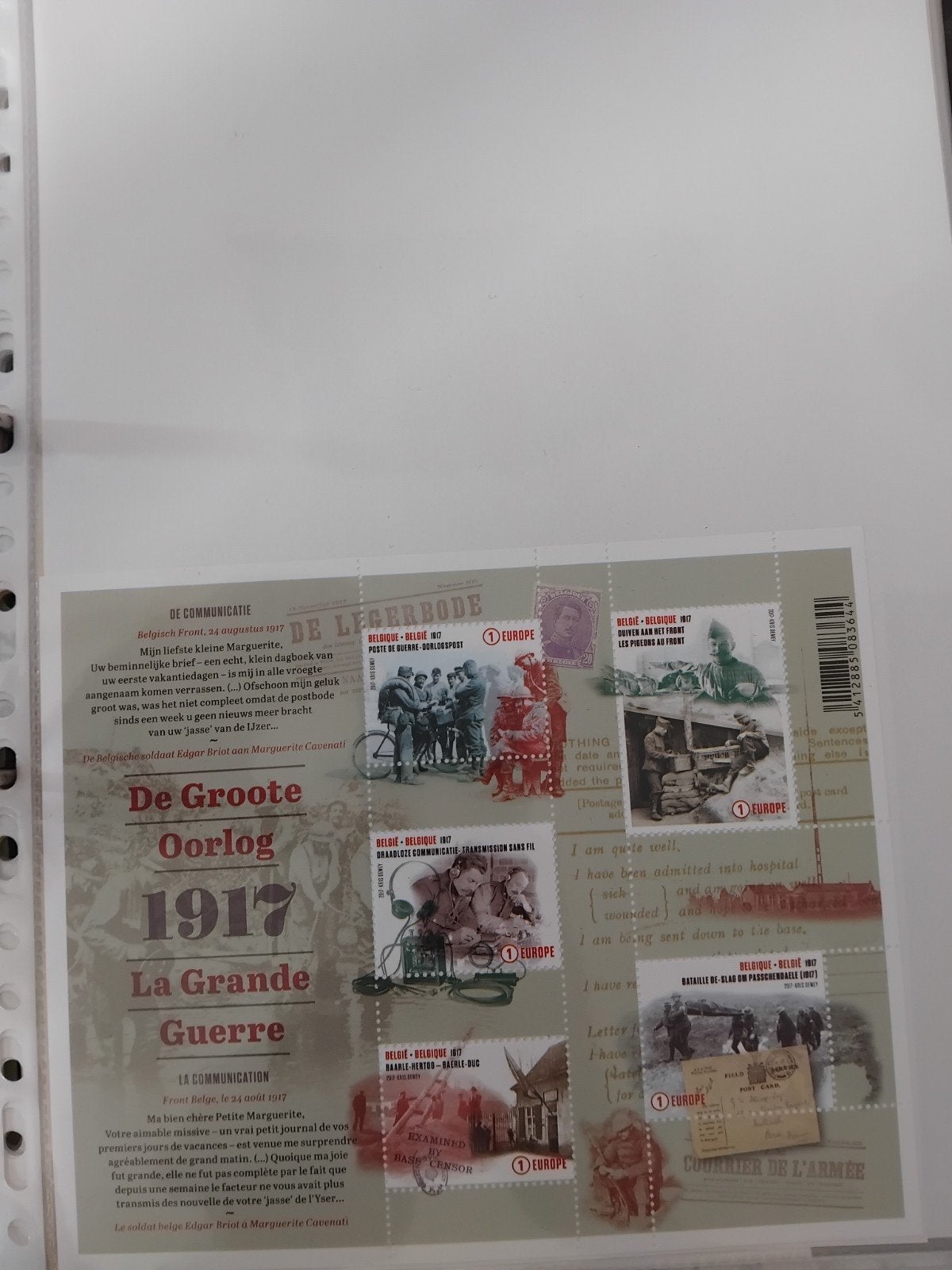 Veel postzegels uit de Eerste Wereldoorlog. belgië, Verzenden