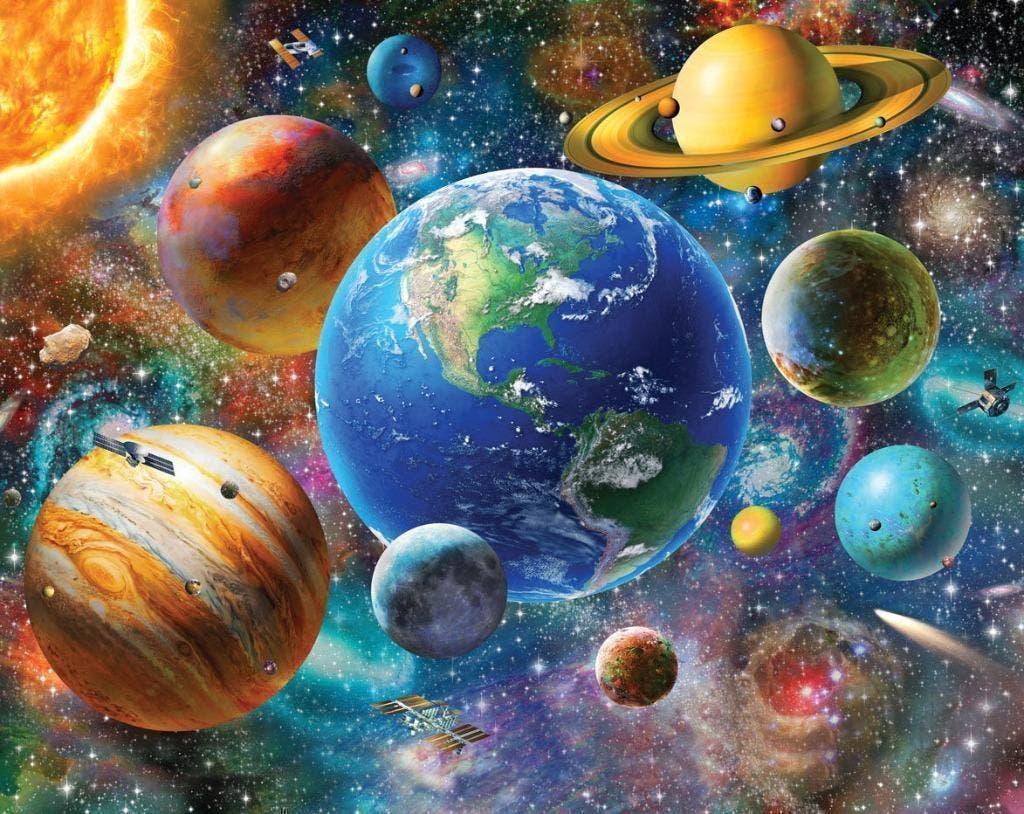 Planeten Poster Behang - Walltastic - Zonnestelsel, Ruimte, Ophalen of Verzenden, Nieuw, Wanddecoratie