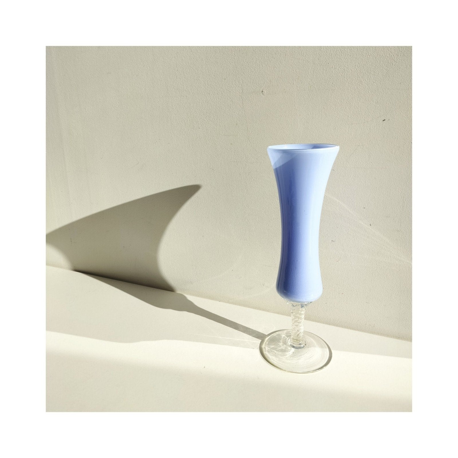 Lila/blauw opaline vaasje, Ophalen of Verzenden